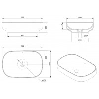 Sanindusa Wash Basin Sanibold 60x40