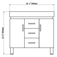 Lagos 900 Cabinet White