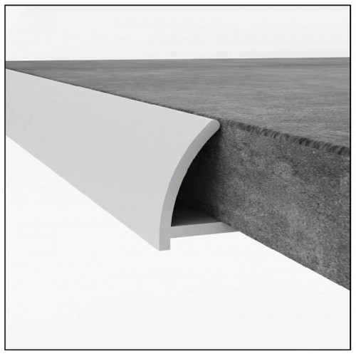 PVC Edge Trim - Light Grey 9mm x 2.4m