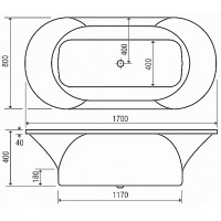 Dundee 1700 Oval Bath