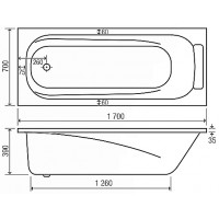 Rio 1700 Bath With Handles