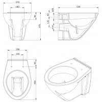 Sanindusa Toilet Cetus Wall Hung